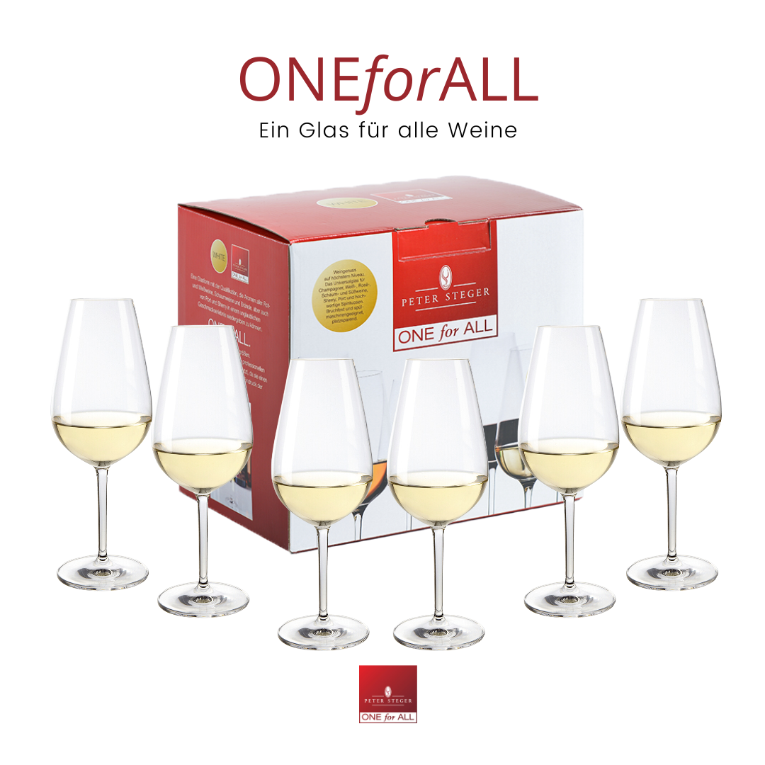 ONEforALL Universalglas – 6er Pack (white)