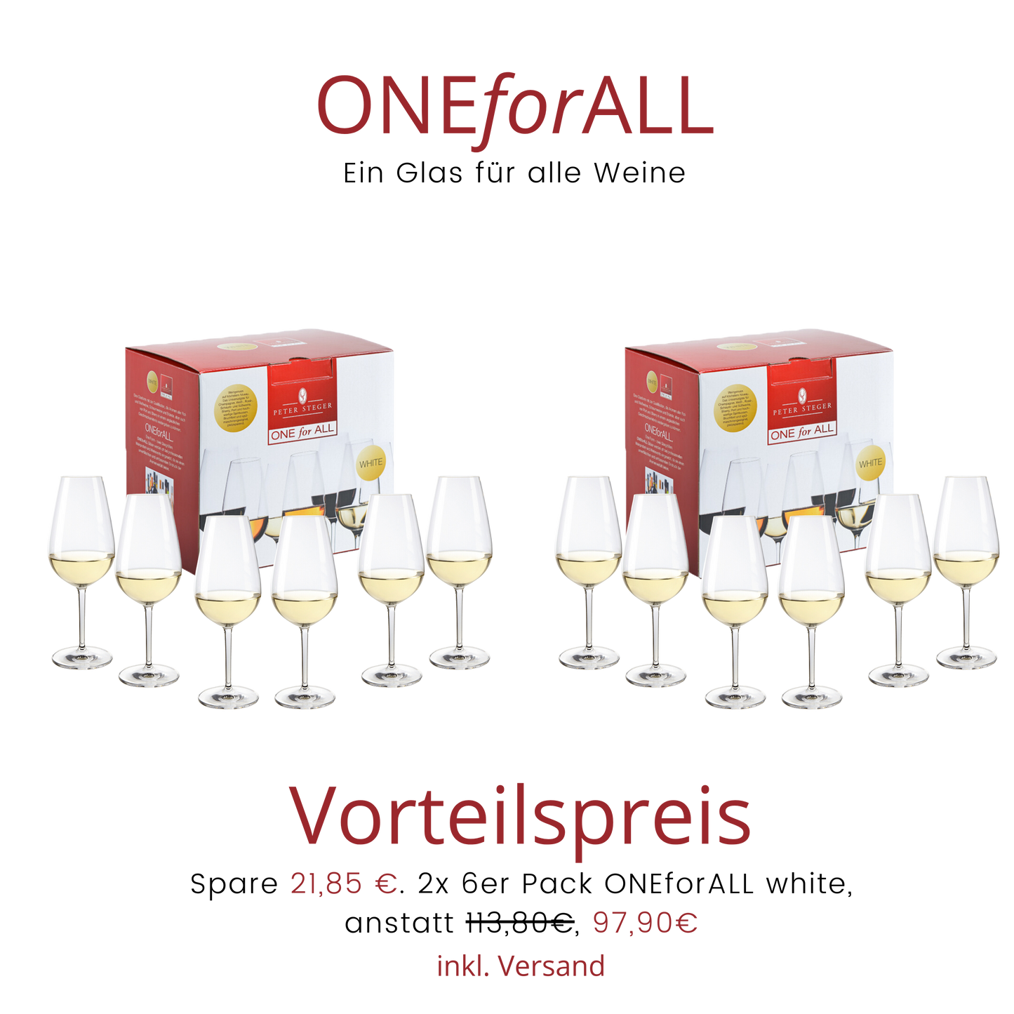 6er Pack ONEforALL white